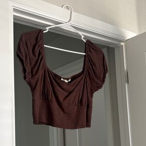 PacSun Dark Brown Crop Top